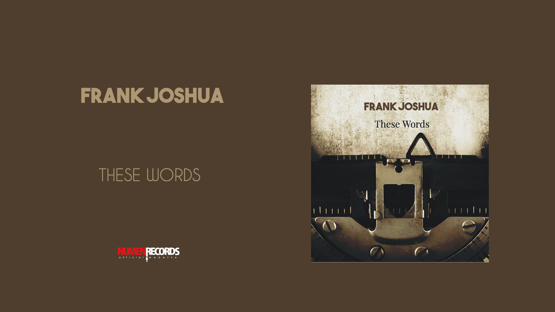 FRANK JOSHUA These Words